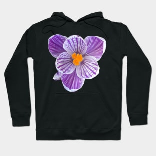 Stripy Purple Crocus Hoodie